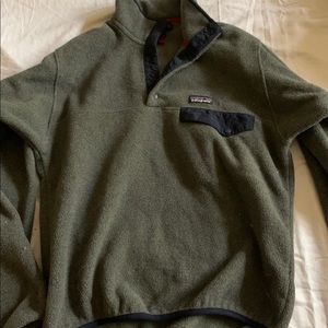 GREY PATAGONIA QUARTER BUTTON UP SWEATSHIRT